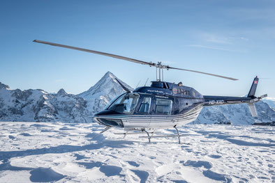 Elite Flights, Bell 206 Jet Ranger, HB-XXO, Alpenflug, Alpenrundflug mit Gletscherlandung, Gletscherapéro, Gletscherflug, Luzern-Beromünster