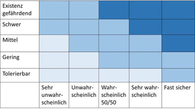Grafik zur Risikomatrix für Compliance, erstellt von Rechtsanwalt Hans Jürgen Stephan