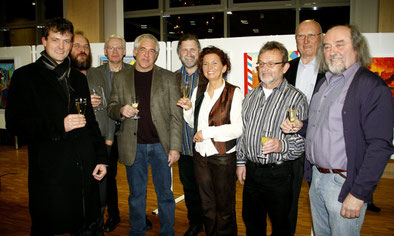 Kunst im Rathaus 2010 Malgruppe Vormberg, Herr Ernst, Bürgermeister