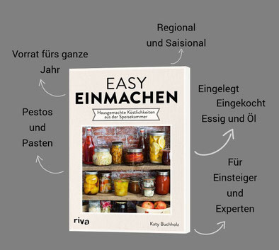 Delmenhorster Schriftstellerin Katy Buchholz / Kochbuch / mit herzhaft eingekochte Spezialitäten in der Speisekammer