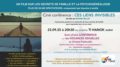 Ciné conférence Ces liens invisibles avec Marine Billet et Christel Petitcollin