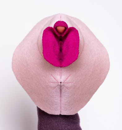 Vulva als Handspielpuppe