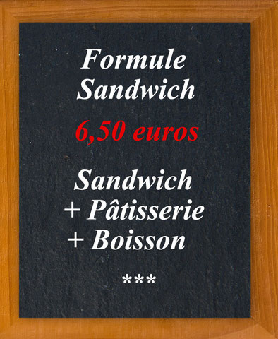 Au Croissant d'Or - Formule sandwiche