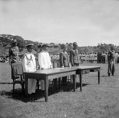 1945 : Japanese surrender in Singapore 