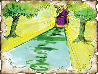 L’eau est associée à la vie. La voix de Jésus : c’est-à-dire son enseignement donne la vie éternelle et rafraîchit celui qui a soif de paix et de justice. Cette eau est donnée gratuitement.
