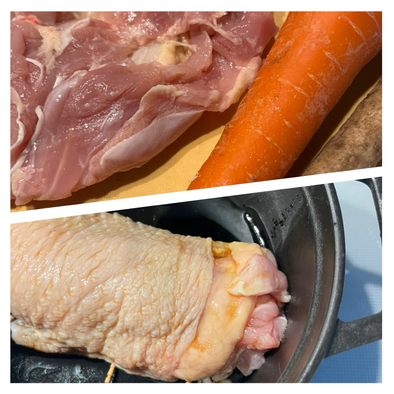 ストウブでチキンロール