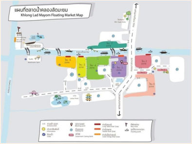 Karte Map vom Khlong Lat Mayom Floating Market