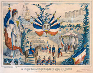 La République triomphante préside à la grande Fête Nationale du 14 juillet 1880.