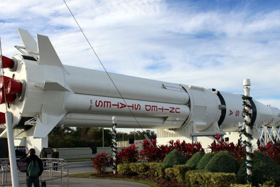 Saturn 5 Rakete im Kennedy Space Center, Cape Canaveral, Florida, USA
