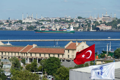 Blick von der Hotelterasse in Istanbul-Kadiköy