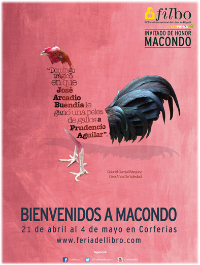 Poster promocional de la 28a. Feria Internacional del Libro de Bogotá suministrado por Corferias.