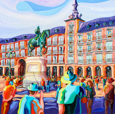FELIPE III (MADRID). Oleo sobre lienzo. 100 x 100 x 3,5 cm.