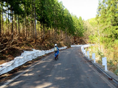 電動バイクの雅恵。