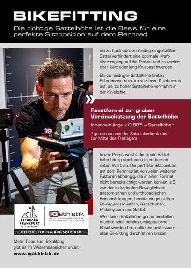 Bikefitting: die richtige Sattelhöhe einstellen 