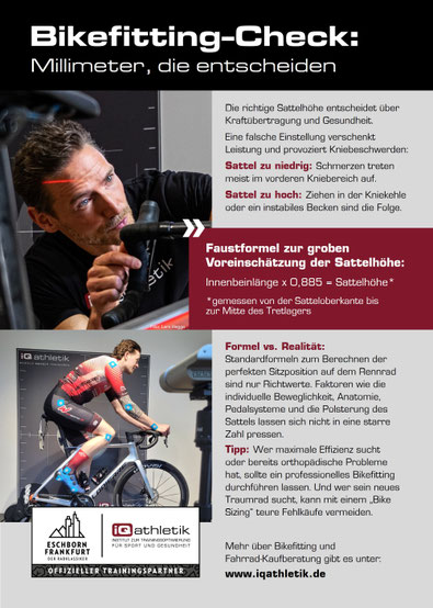 Bikefitting: die richtige Sattelhöhe einstellen 