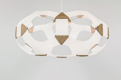 luminaire design papier bois alveole