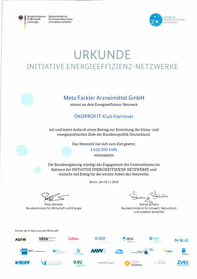 Teilnahme von meta Fackler an dem Energieeffizienz-Netzwerk
