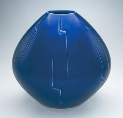 瑠璃釉壷　D３５.２㎝　×　H３２．１㎝