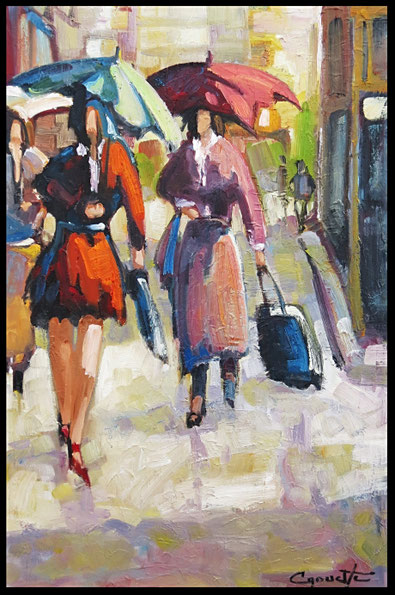 Octobre huile sur toile 30x20