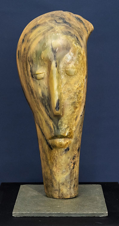 Heidrun Feistner: Jussuf, Prinz von Theben / Für Else Lasker-Schüler / Die malenden Steine / Stein / 42 cm / 2024 / Foto Olaf Mokansky