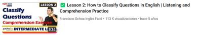 Lesson 2: How to Classify Questions in English | Listening and Comprehension Practice