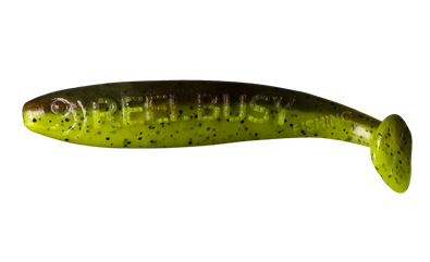 Reel Shad 10cm Gummifisch in Pumpkin Seed Chartreuse für Barsch & Zander