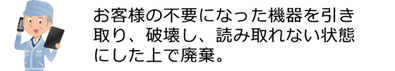 島根県松江市　パソコンICT救援隊　機器の設定修理指導　お客様の不要になった機器を引き取り、破壊し、読み取れない状態にした上で廃棄。