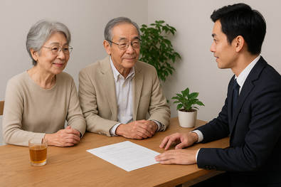 越谷市の遺言書作成相談の風景