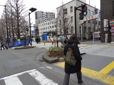 crossing the street 