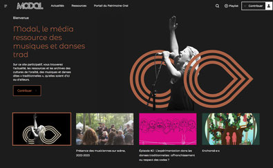 page accueil site Modal