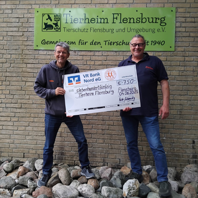 1. Flensburger Lauftreff e.V. spendet an das Tierheim Flensburg