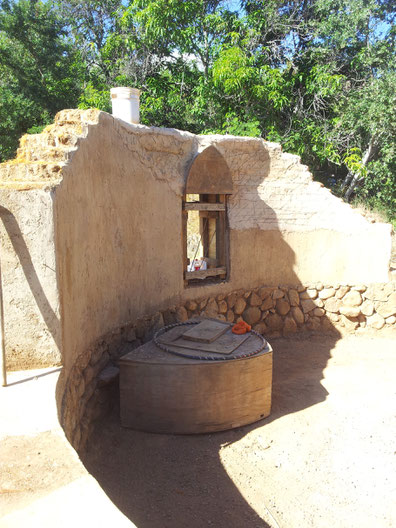 One of the houses in progress. Hula hoop must be... I think it follows me.