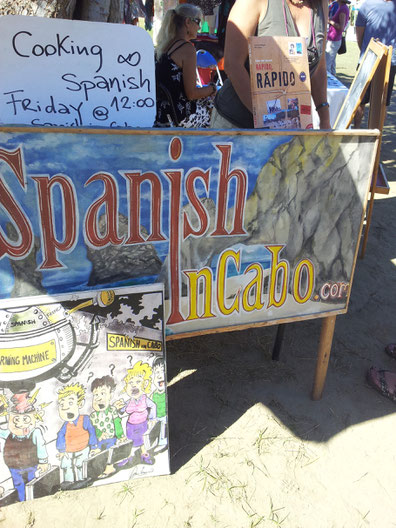 My Spanish school advertising on the Organic Market