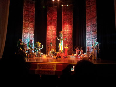 Mayan family in the theater