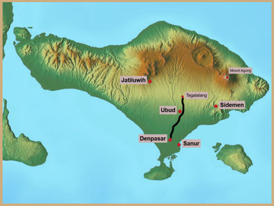 Bali, Ubud, Sidemen, Tagallang, Jatiluwih, Sanur