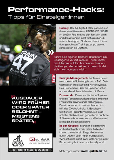 Radsport Performance-Hacks für Einsteigerinnen und Einsteiger