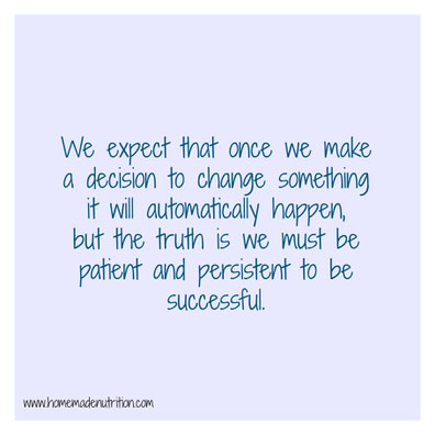 healthy living quote about setting goals.  Expectations don't always match up to real life.  - homemade nutrition - www.homemadenutrition.com