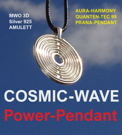COSMIC-WAVE-PENDANT 3D MWO SILVER 925 RESONANZ QUANTEN-HARMONIE