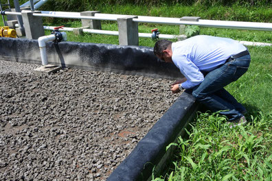Fertilizante  secado en lecho de lodos 