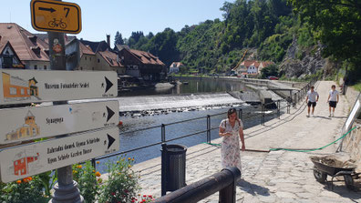 Die Moldau in voller Breite...