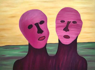 Moi et Toi: L'espoir, Öl auf Leinwand, 60 x 80 cm, 2024