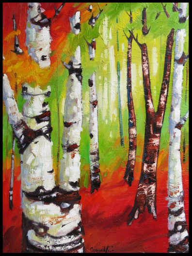 Abandon d'automne 40x30 huile sur toile