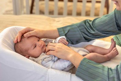 Baby mit RSV-Virus beim Kinderarzt Muenchen.