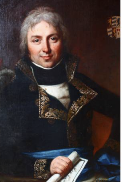 Le Prince Max grand promoteur des Pinot Noir de Wihr-au-Val - Ce très beau tableau est à découvrir dans la salle rouge de l'Hôtel de Ville de Ribeauvillé
