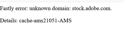 Screenshot: Fastly error