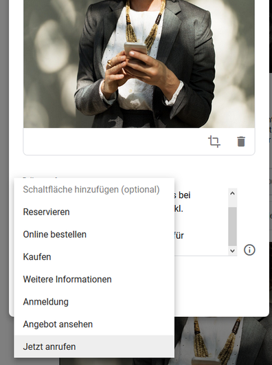 Call-to-Action-Button in Google MyBusiness Post hinzufügen