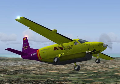 Nuestro primer avión, la C-208 matriculada EC-KWS