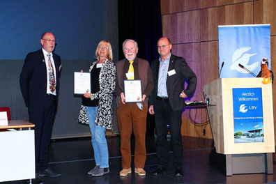 von links: Helmut Beran, Gudrun Denlter, Günter Schreib, Norbert Schäffer, Foto: Waas