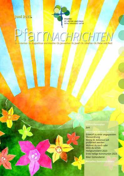 Titelseite der Pfarrnachrichten für den Monat April 2023