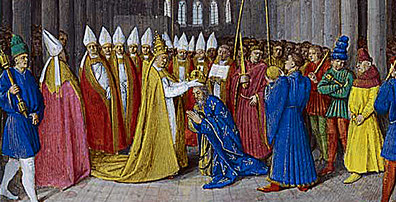 Couronnement de l'empereur Charlemagne par le Pape Léon III.